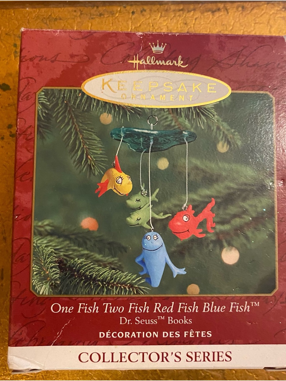 Hallmark Dr. Seuss One Fish Two Fish Ornament - Blue, Red, Yellow, Green